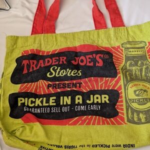 Trader Joe's Pickle In A Jar Tote Bag- Discontinued
